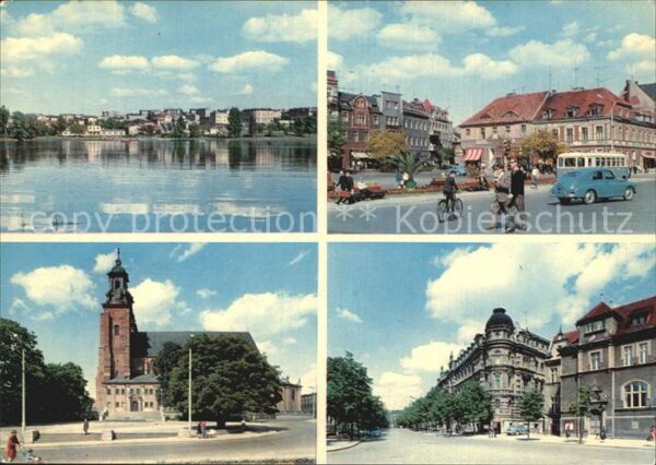 Gniezno Widok ogolny Katedra Plac Bohaterow Sta