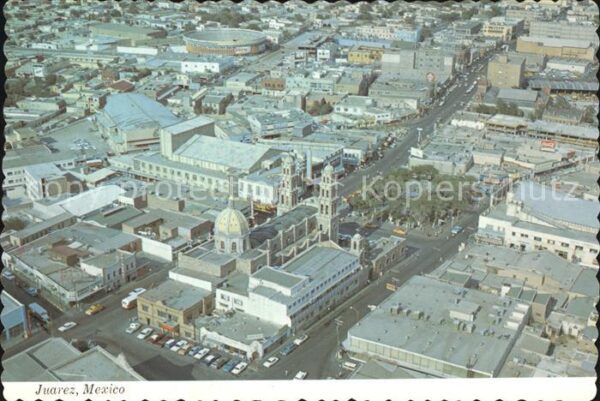 Juarez Aerial view City Guadalupe Cathedral pl