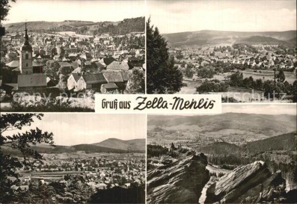 Zella-Mehlis Panorama vom Ringweg vom Schwarzen Kopf
