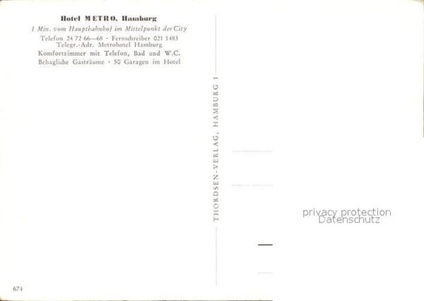 Hamburg Hotel Metro – Bild 2