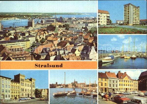 Stralsund Mecklenburg Vorpommern Heinrich-Heine-Ring Leninplatz Hafen Al