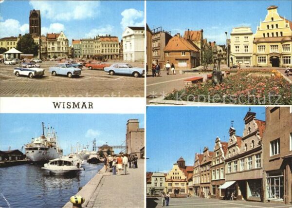 Wismar Mecklenburg Hohestrasse Ecke Krämerstrasse Hafen