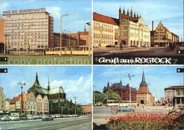 Rostock Marienkirche Rathaus Haus-Sonne Karl-Ma