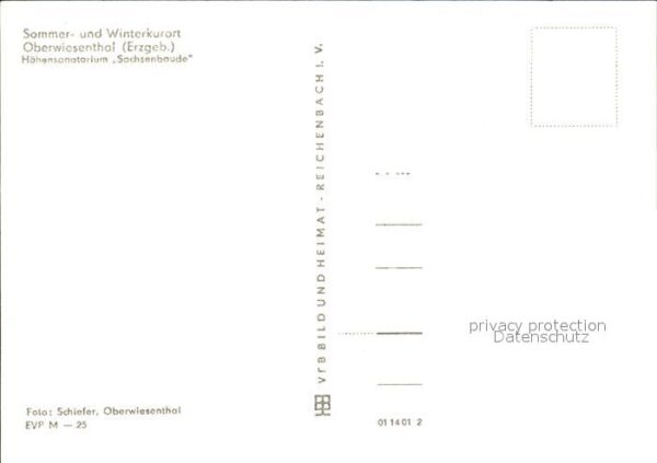Oberwiesenthal Erzgebirge Höhensanatorium Sachsenbaude – Bild 2