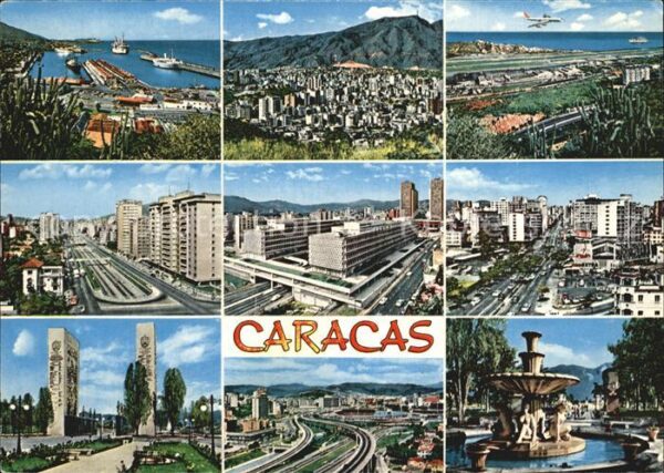 Caracas Fliegeraufnahmen Brunnen Hafen Flughafe