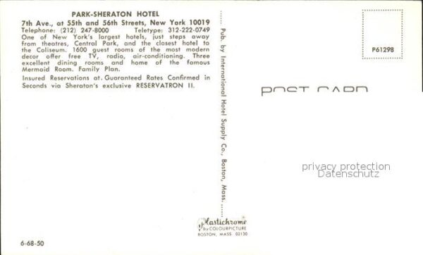 New York City The Park Sheraton – Bild 2