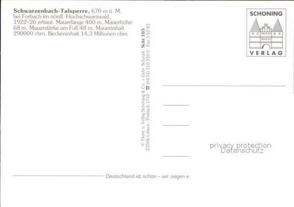 Forbach Baden Schwarzenbach-Talsperre – Bild 2