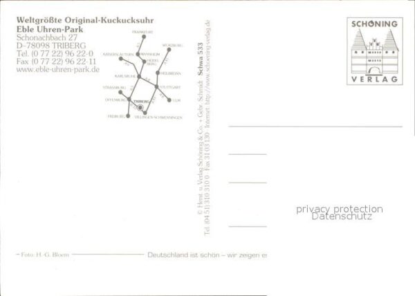 Triberg Schwarzwald Weltgrösste original Kuckucksuhr Eble U – Bild 2