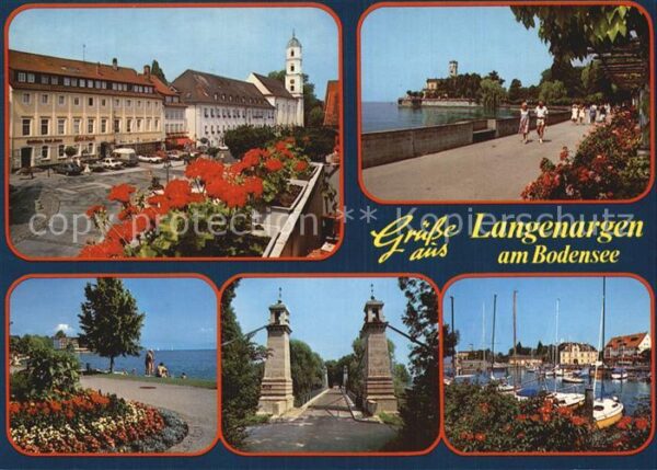 Langenargen Bodensee Hafen Brücke  Marktplatz