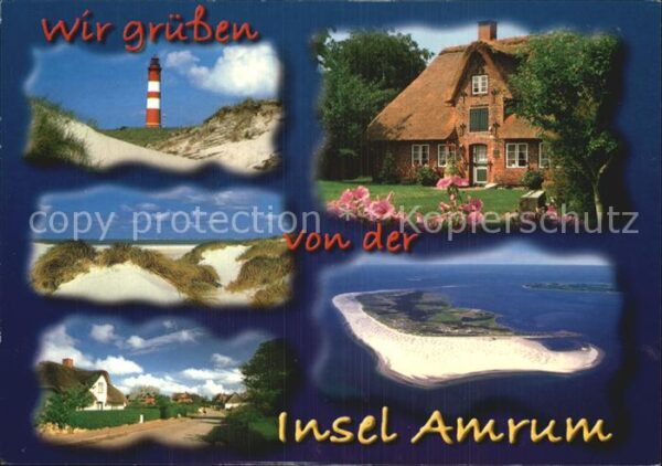 Amrum Fliegeraufnahme Leuchtturm Strand Stadt