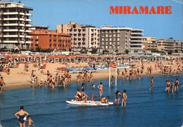 Miramare di Rimini  Hotels vom Meer aus gesehen