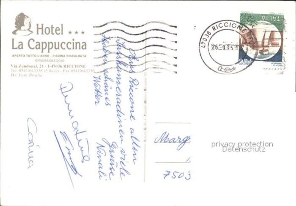 Riccione Hotel La Cappuccina Pool Terrasse Speis – Bild 2