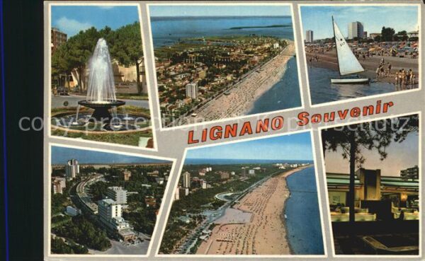 Lignano Fliegeraufnahme Brunnen Strand