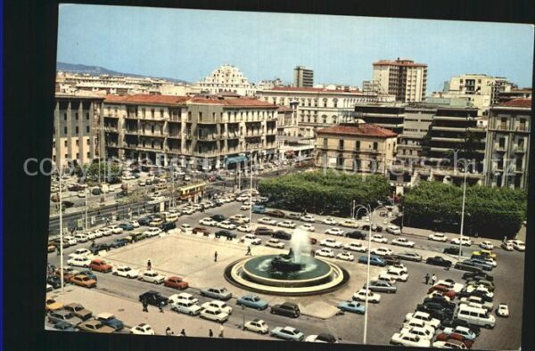 Catania Platz Verga Der Malavogli Brunnen