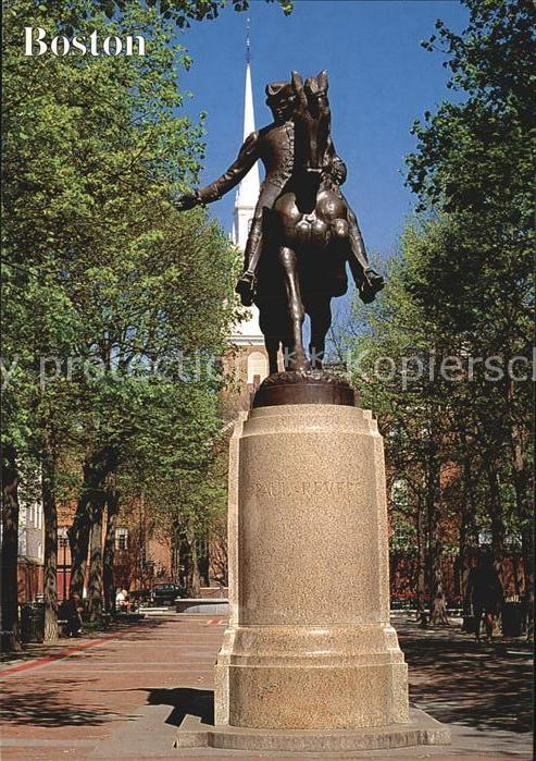 Boston Massachusetts Paul Revere and the Old North Church