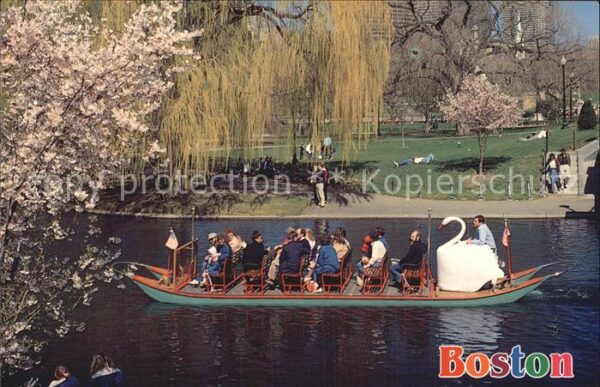 Boston Massachusetts Swanboat in the Public Garden