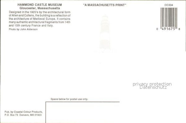 Gloucester Massachusetts Hammond Castle Museum – Bild 2