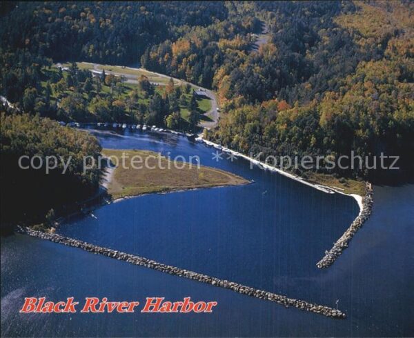 Black River Michigan Fliegeraufnahme Hafen