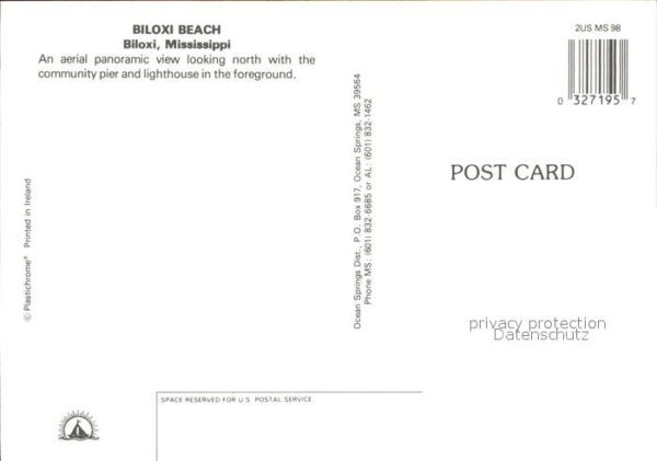 Biloxi Fliegeraufnahme Strand Hafen Leuchtturm – Bild 2