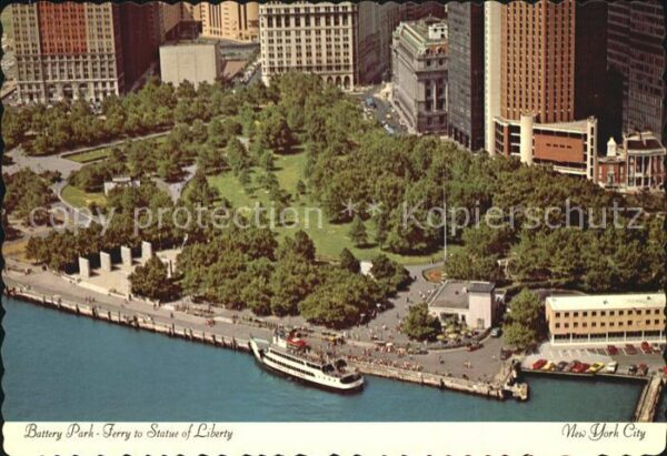 New York City Fliegeraufnahme Battery Park Circle Lin
