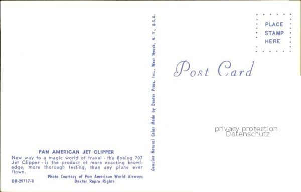 Flugzeuge Zivil Pan American Jet Clipper Boeing 707 – Bild 2