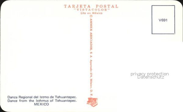 Tanz Taenzer Danza Regional del Istmo Tehuantepec Me – Bild 2