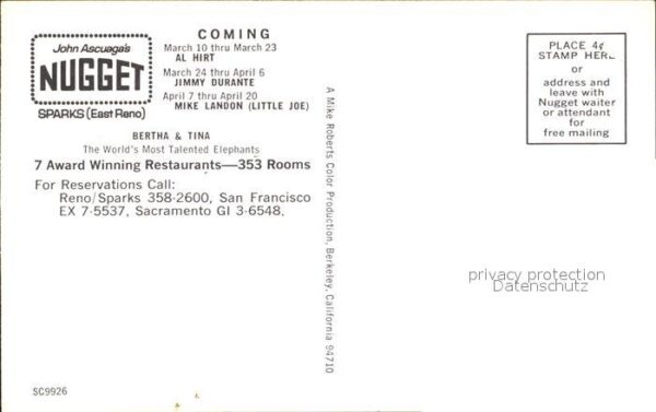 Saenger Band Arthur Godfrey John Ascuaga's Nugget – Bild 2