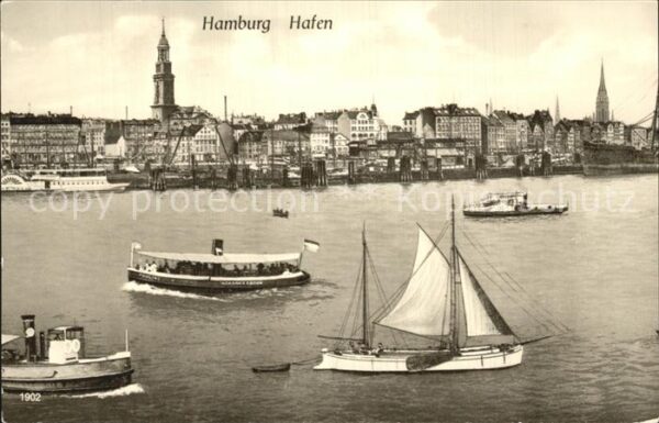 Segelboote Dampfer Hamburg Hafen