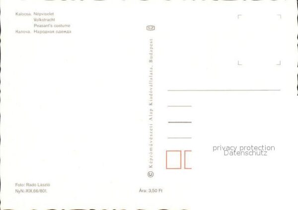 Trachten Ungarn Kalocsa Nepviselet – Bild 2
