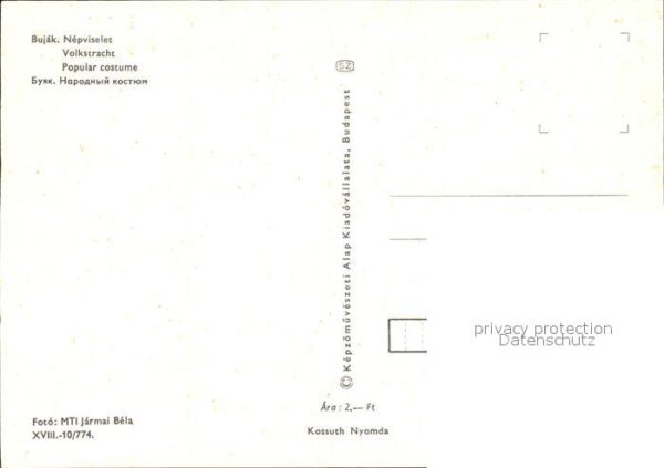 Trachten Ungarn Bujak Nepviselet – Bild 2