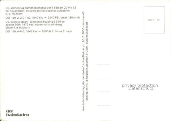 Lokomotive DB Schnellzug-Dampflokomotive Neuenmark – Bild 2