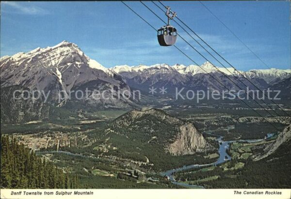 Seilbahn Canadian Rockies Banff Townsite from Su