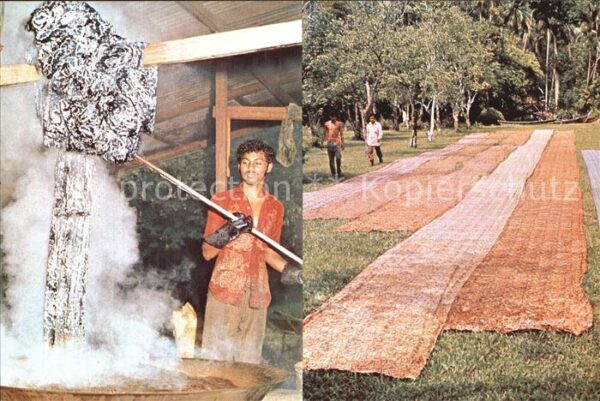 Berufe Batik being Boiled Batik being Dried