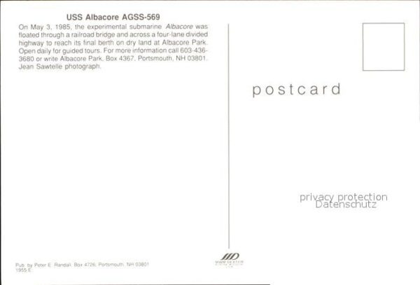U-Boot Unterseeboot Submarine Sous-Marin USS Albacore AGSS-569 Portsmouth – Bild 2
