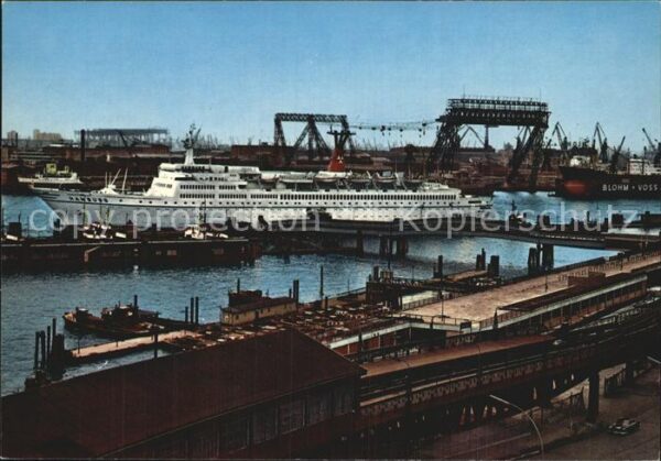 Schiffe Ships Navires TS Hamburg Hafen Überseebrücke