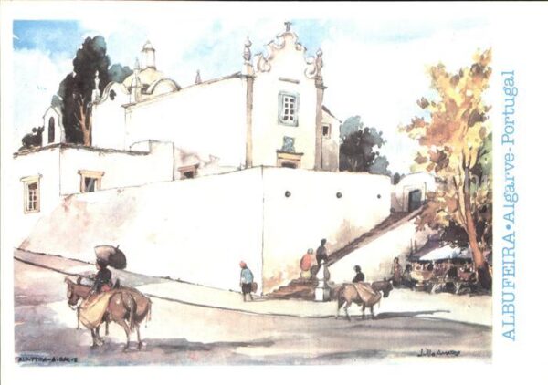 Kuenstlerkarte Julio Amaro Albufeira Algarve Portugal