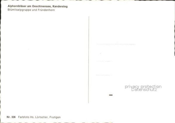 Alphorn Alphornbläser Oeschinensee Kandersteg B – Bild 2