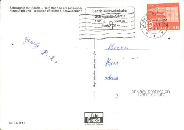 Seilbahn Schwägalp Säntis Bergstation Fernsehsen – Bild 2
