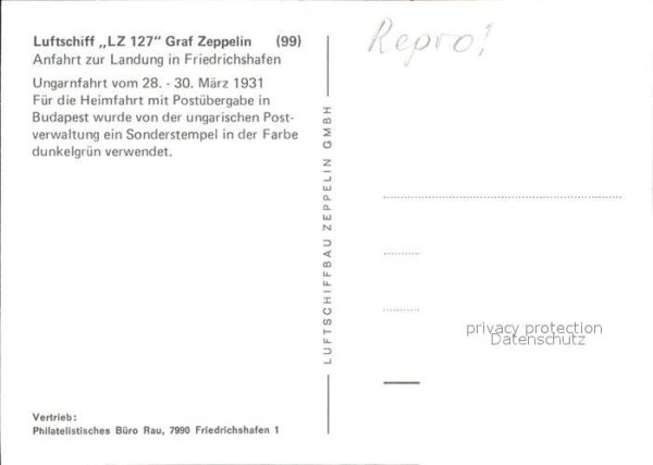 Zeppelin Luftschiff LZ 127  Graf Zeppelin Landun – Bild 2