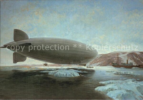 Zeppelin Russischer Eisbrecher Postaustausch Eis