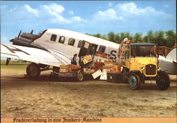 Flugzeuge Zivil Junkers-Maschine Frachtverladung