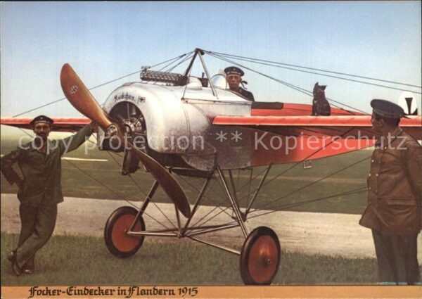 Flugzeuge WK1 Focker-Eindecker in Flandern 1915
