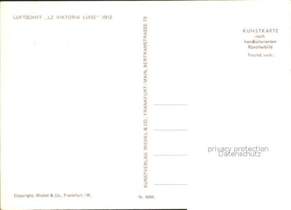 Zeppelin Luftschiff LZ Viktoria Luise 1912 – Bild 2