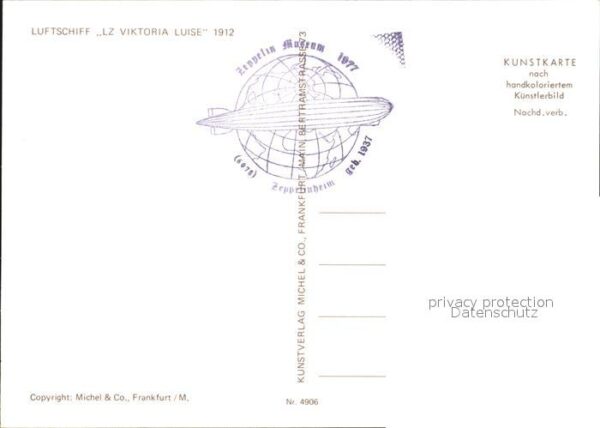 Zeppelin Luftschiff LZ Viktoria Luise 1912 – Bild 2