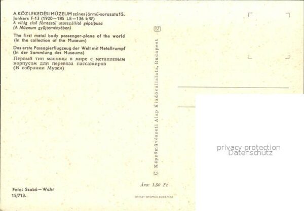 Flugzeuge Zivil Junkers F-13 – Bild 2