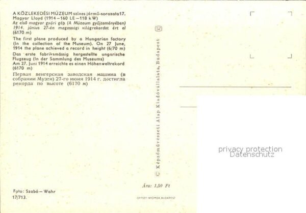 Flugzeuge Zivil Magyar Lloyd Ungarn – Bild 2
