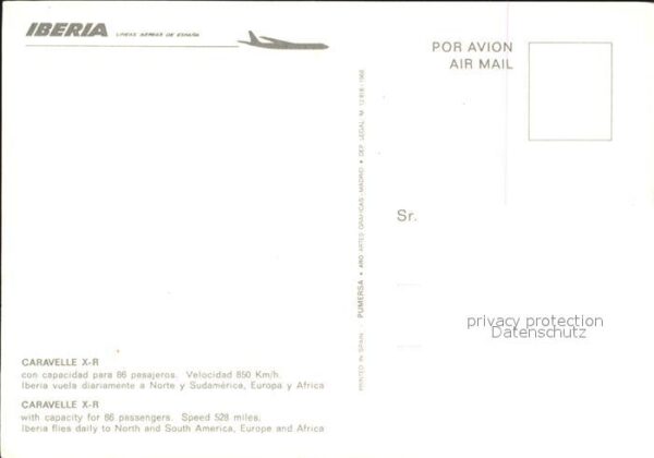 Flugzeuge Zivil Iberia Caravelle X-R – Bild 2