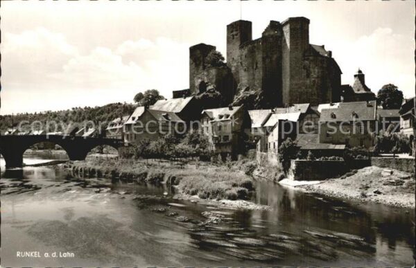 Runkel Lahn Teilansicht Burg Runkel