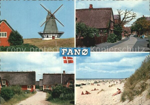 Fano Nordby Windmühle Dorfpartien Strand