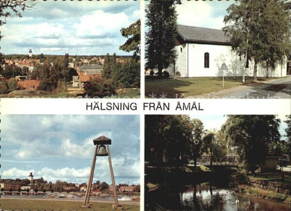 Amal Schweden Panorama Kirche Glocke Flusspartie